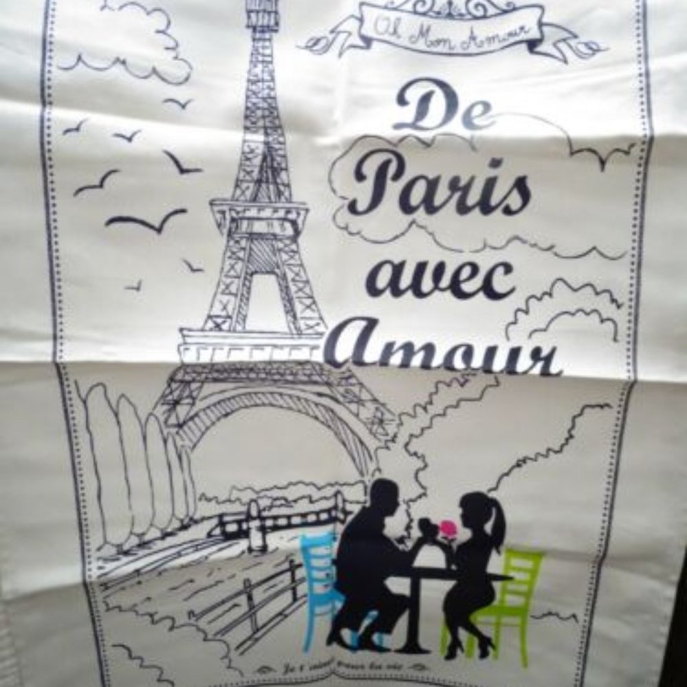 De Paris Avec Amour Cotton Tea Towel By Stella